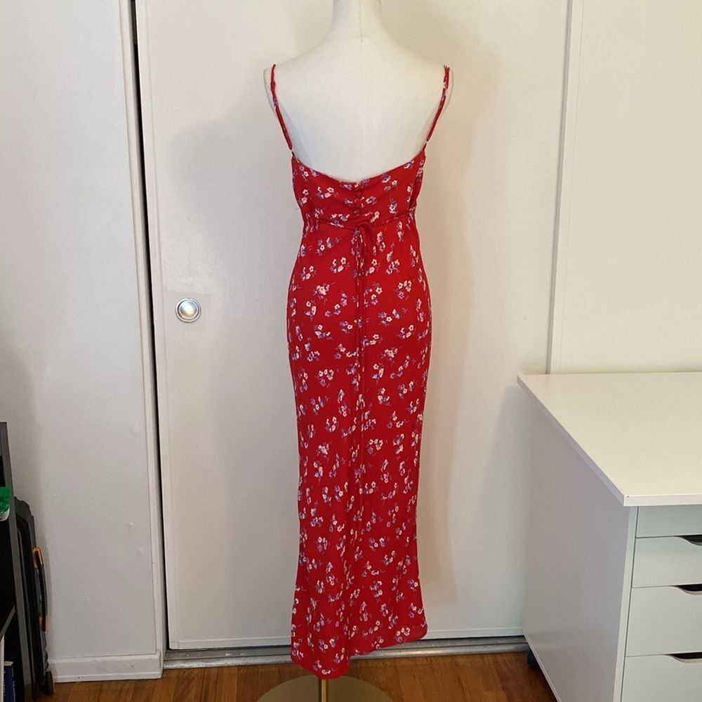 Flynn Skye Jackie Ciao For Now Red Floral Slip Dress Size XS - Picture 6 of 16